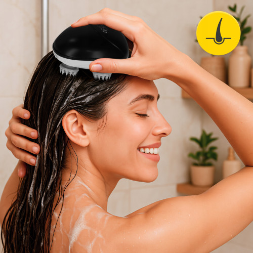 Масажна подушка  4FIZJO Smart Head Massager Black - фото №6